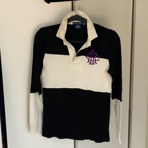 Ralph LAUREN polo top long sleeve-  Cotton viscose blend